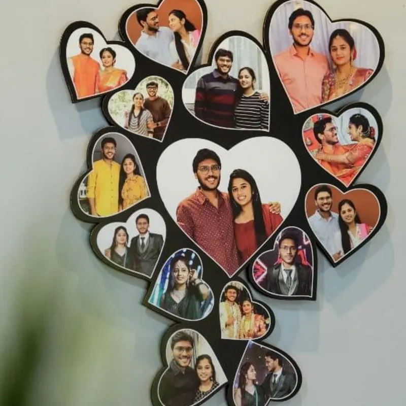 Multi Hearts  Inches Cutout