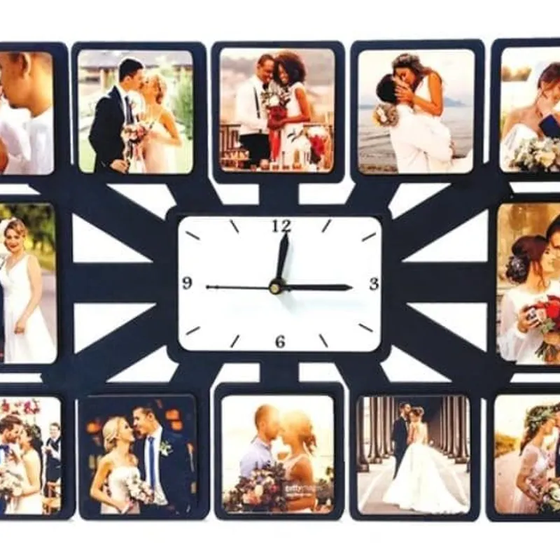 12 Pics Rectangle Clock Sublimation