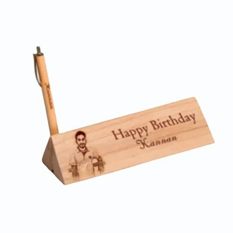 Triangle Pen Stand With Pen