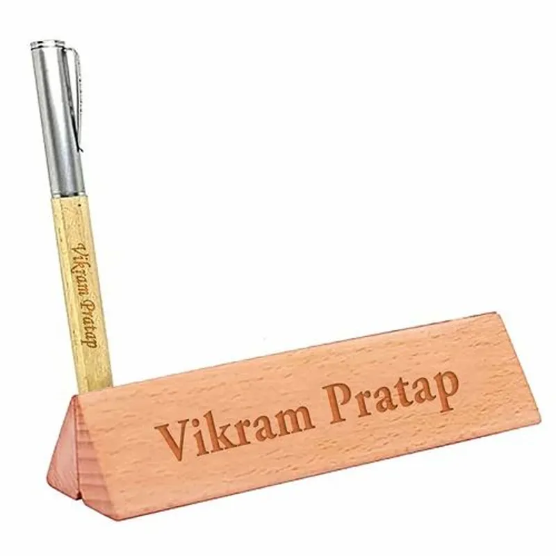 Triangle Pen Stand With Pen