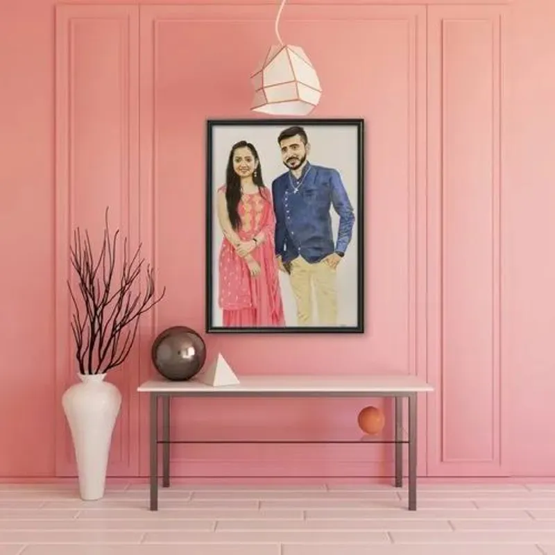 Colour Pencil Art - Original -  Size ( Two Head ) 