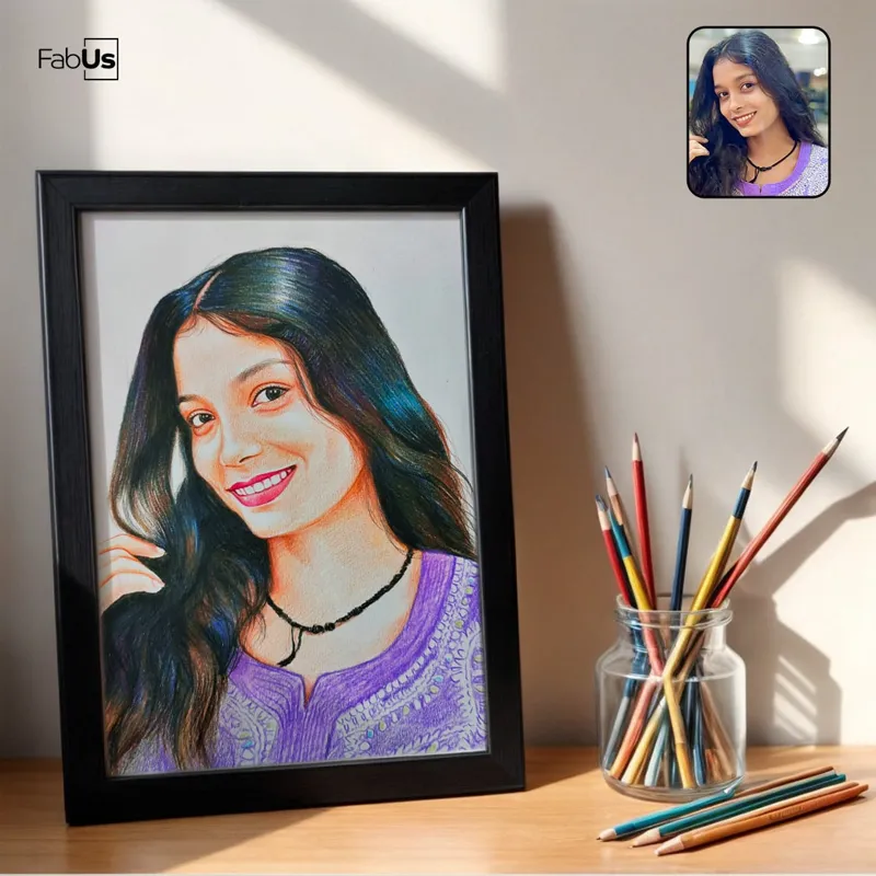 Colour Pencil Art - Original -  Size ( Single Head ) 