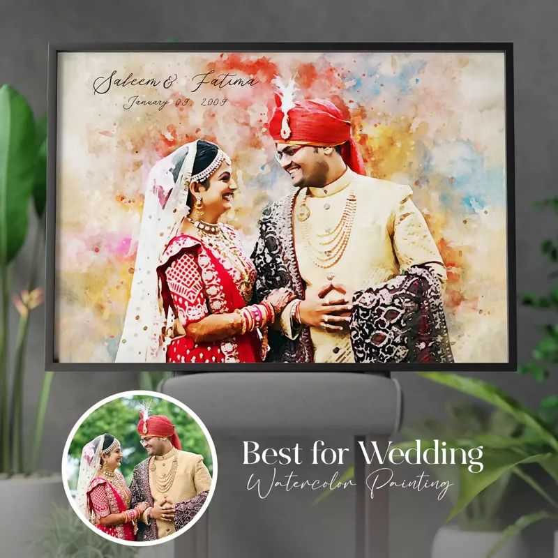 Water Colour Art - Original -  Size ( Two Head ) 