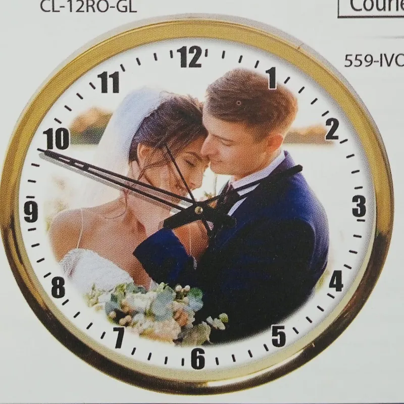 12 Inch Gold Round Clock