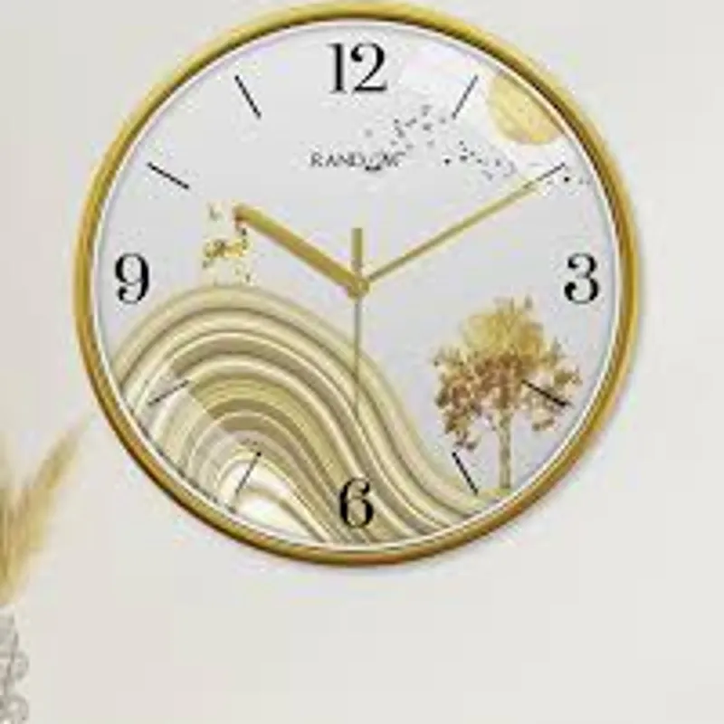 8.5 Inch gold Round Clock