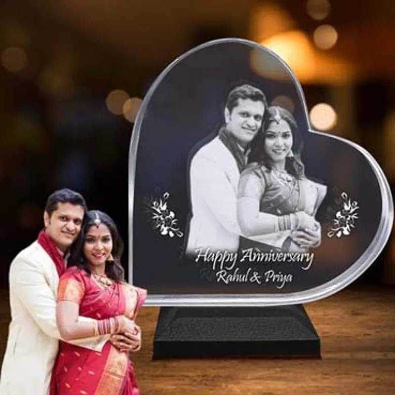 2D Crystals - Slant Heart Crystal