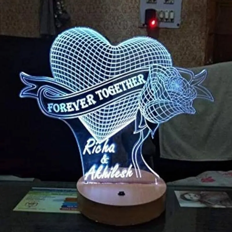 Acrylic Table Top - Rose Heart