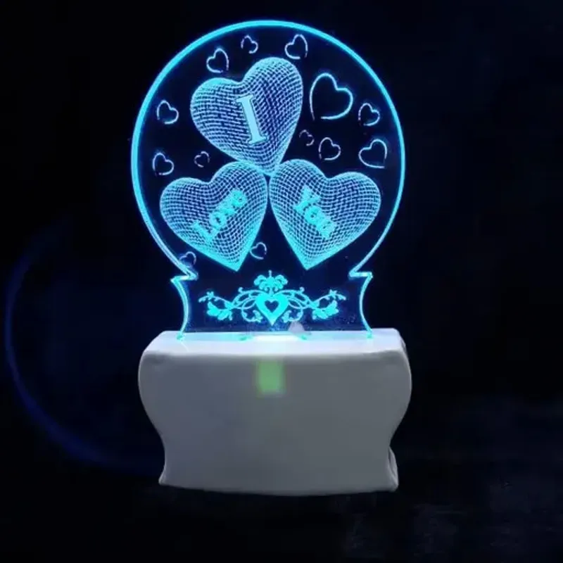 Multi Colour Acrylic Bed Lamp